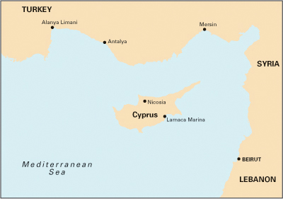 South Coast of Turkey, Syria, Lebanon & Cyprus
